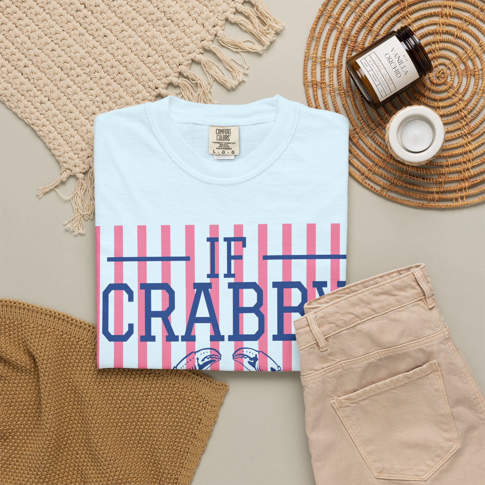 If Crabby Please Return To The Beach T-Shirt — Coastal Crab Graphic Tee, Summer Tee
