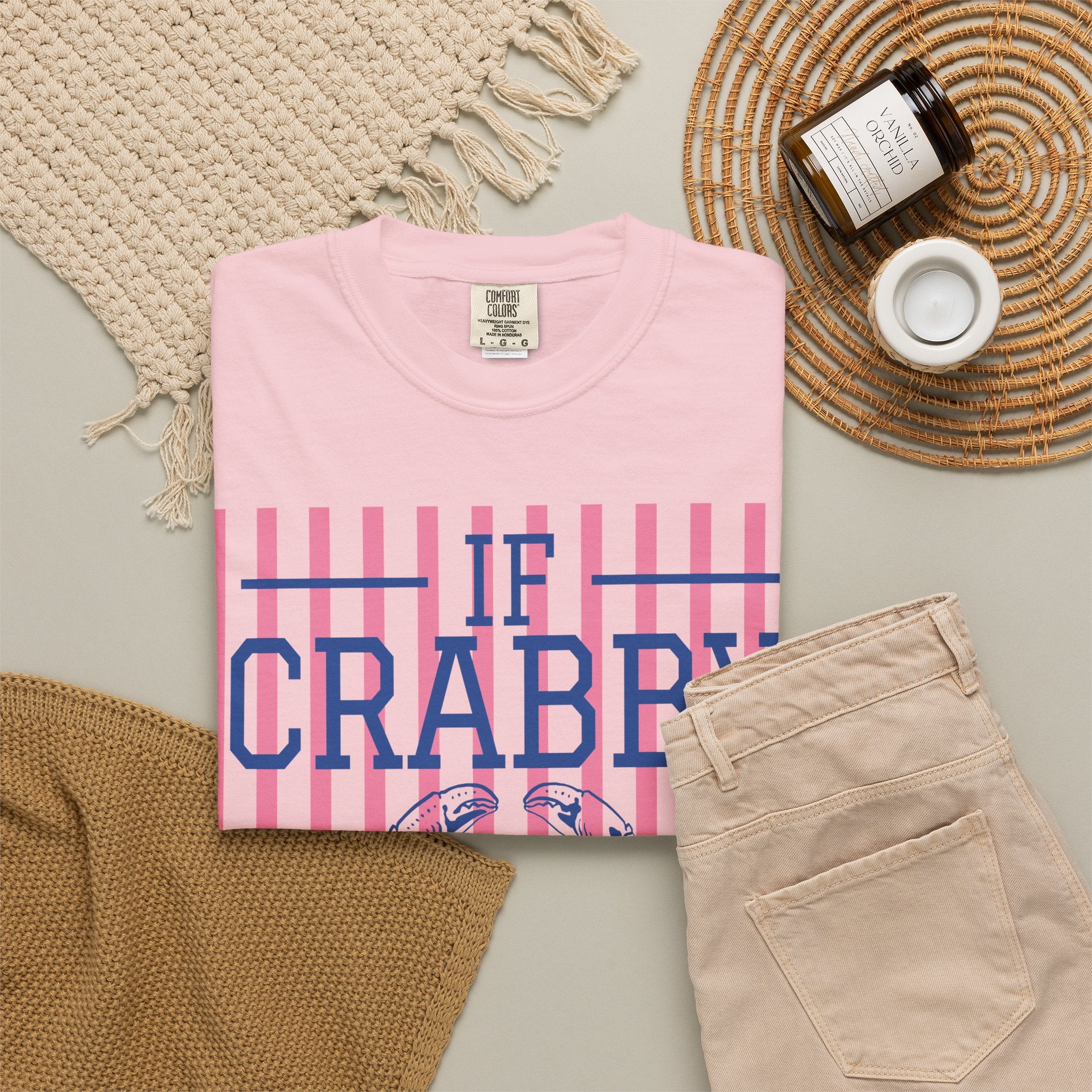 If Crabby Please Return To The Beach T-Shirt — Coastal Crab Graphic Tee, Summer Tee
