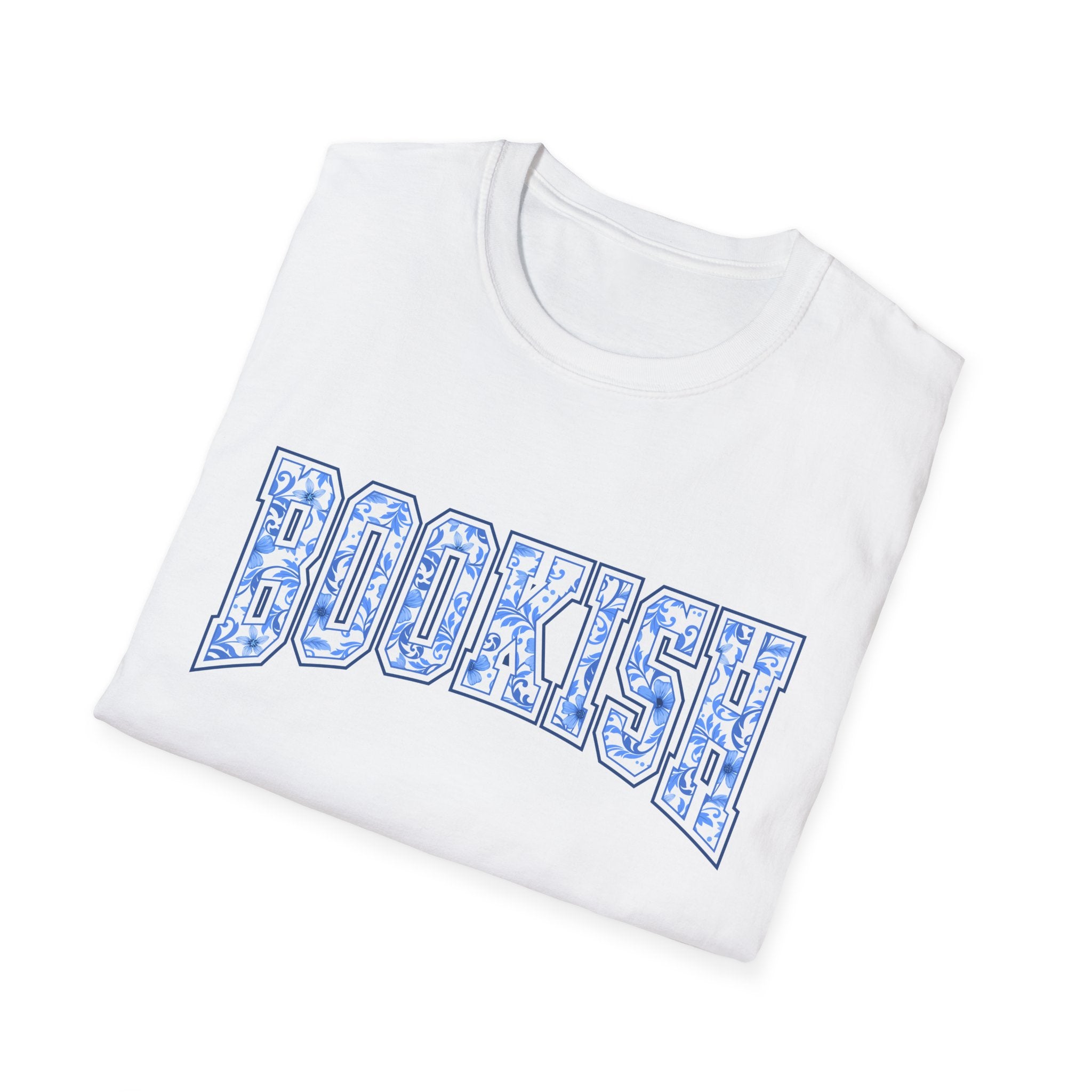 Bookish Toile Logo T-Shirt — 'Bookish' Light Blue