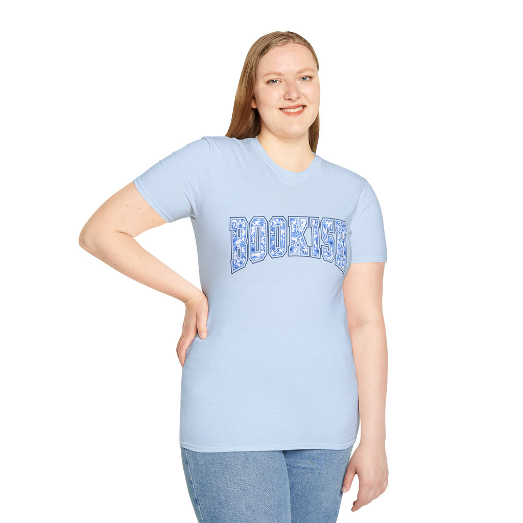 Bookish Toile Logo T-Shirt — 'Bookish' Light Blue