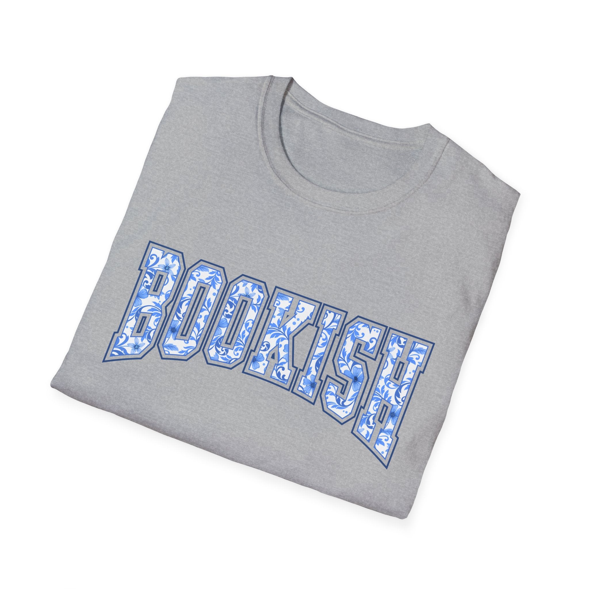 Bookish Toile Logo T-Shirt — 'Bookish' Light Blue