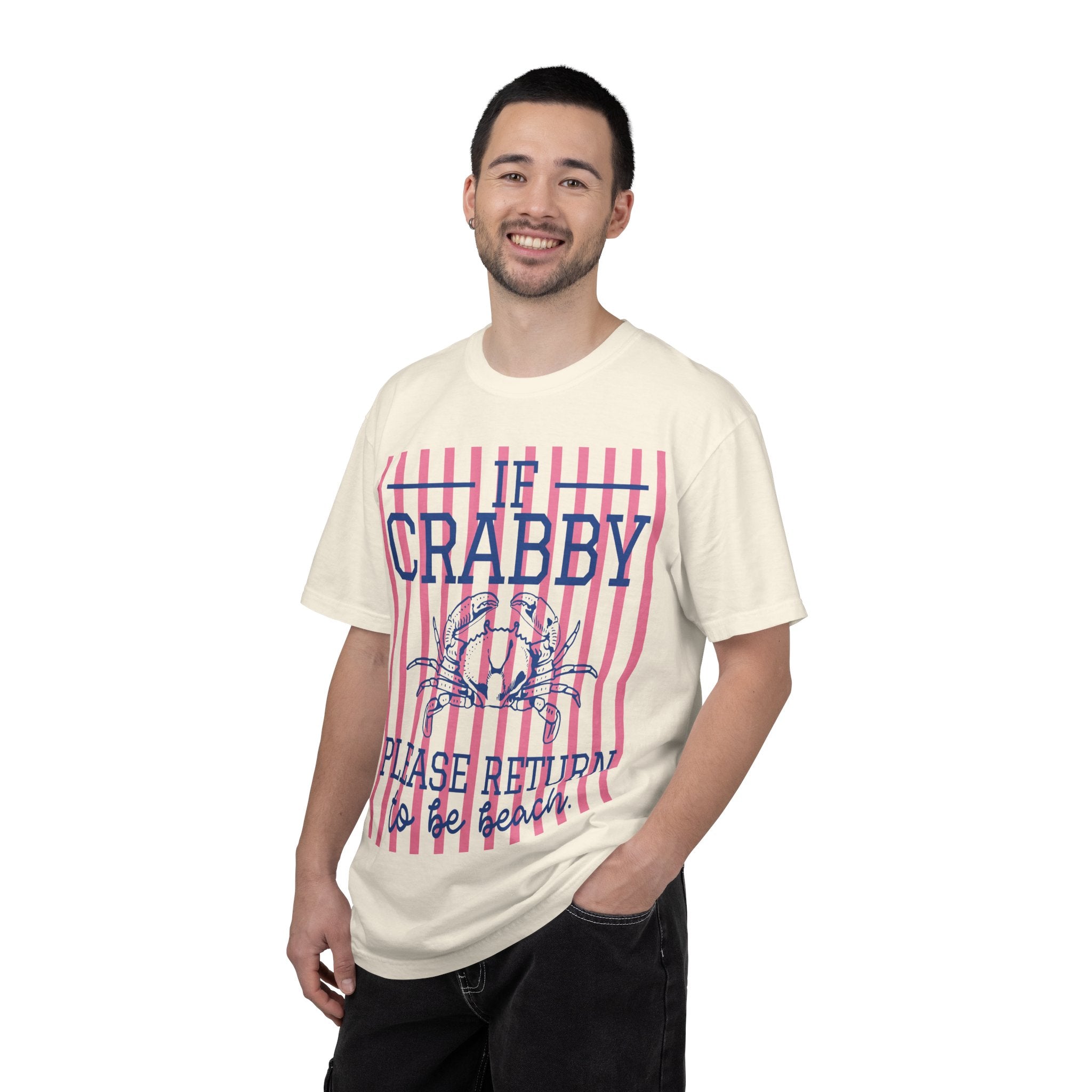 If Crabby Please Return To The Beach T-Shirt — Coastal Crab Graphic Tee, Summer Tee