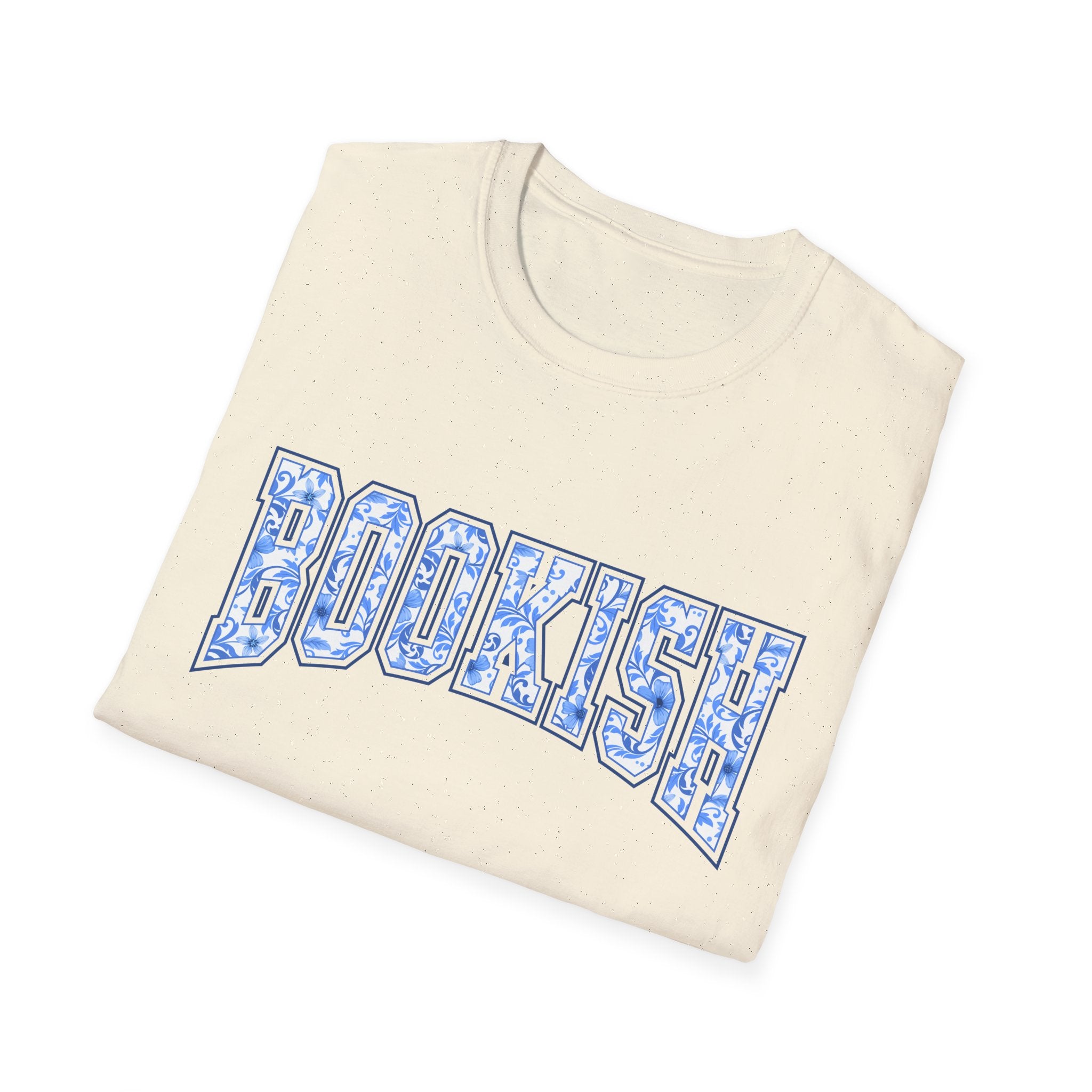 Bookish Toile Logo T-Shirt — 'Bookish' Light Blue