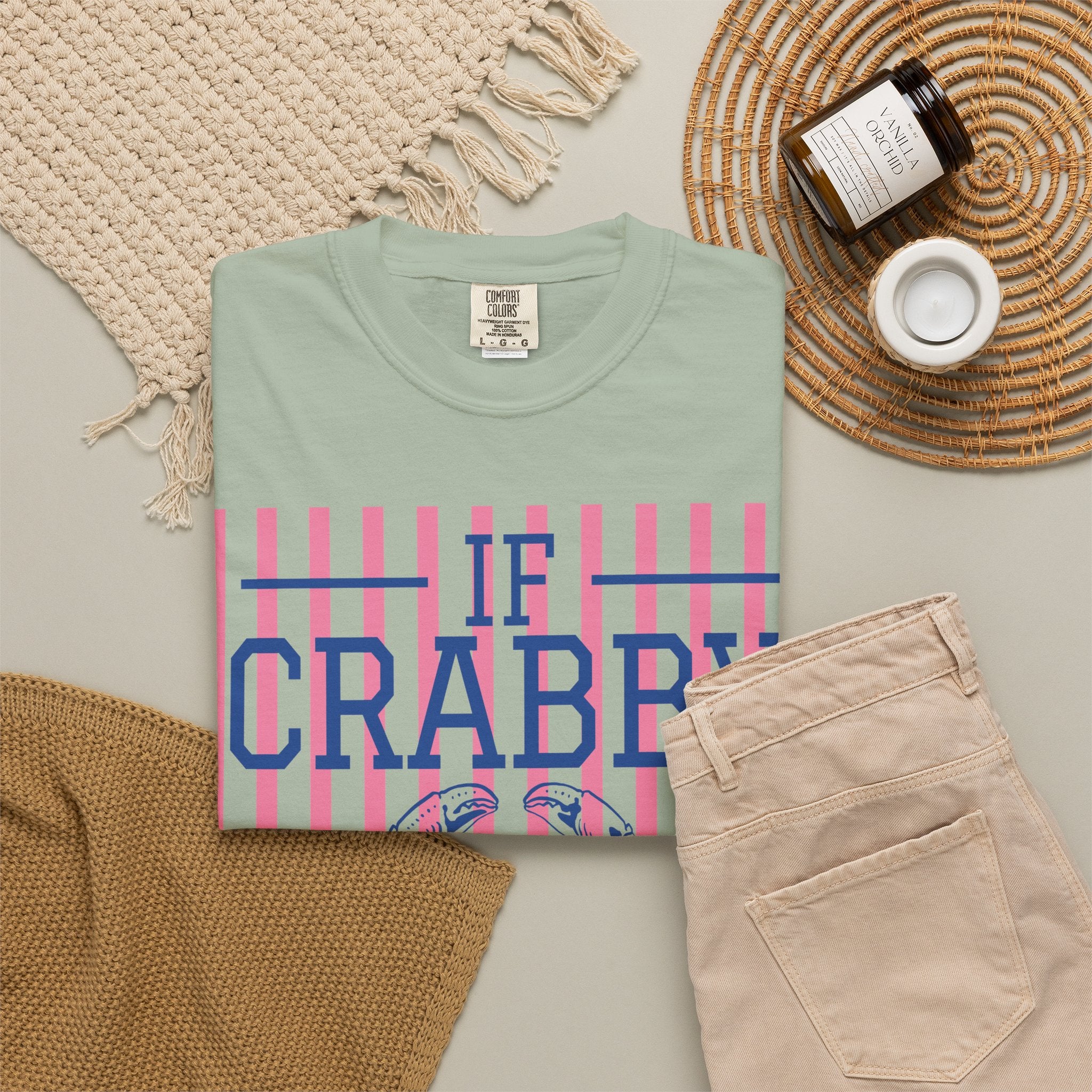 If Crabby Please Return To The Beach T-Shirt — Coastal Crab Graphic Tee, Summer Tee